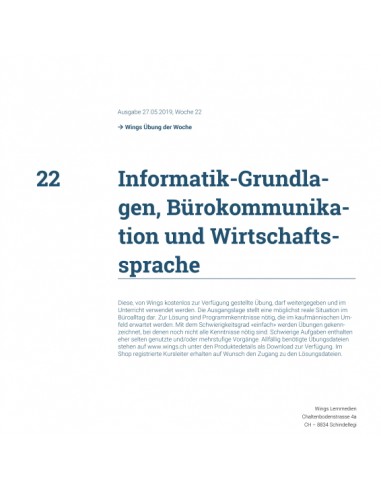 UdW 1922 Informatik Grundlagen