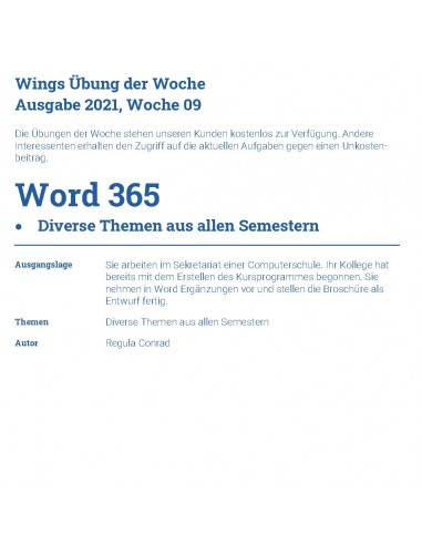 UdW 2109 Word Tabellen, Formulare,...