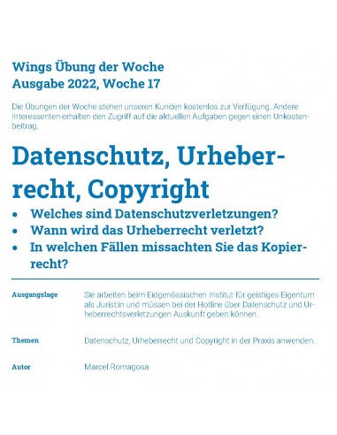 UdW 2217 - Datenschutz, Urheberrecht...