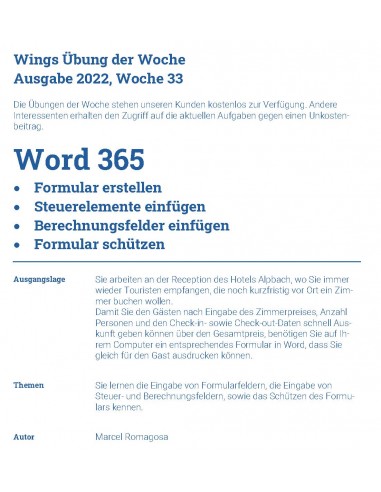 UdW 2233 Word 365 - Formular