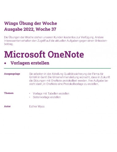 UdW 2237 OneNote - Vorlagen erstellen