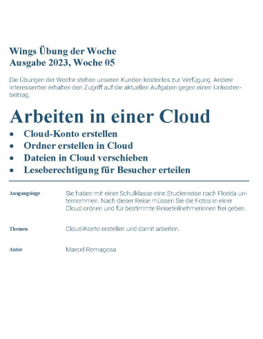 UdW 2305 Arbeiten in einer Cloud