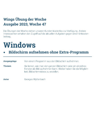 UdW 2347 - Windows Bildschirm...