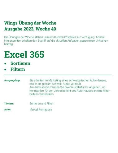 UdW 2349 - Excel 365 - sortieren und...