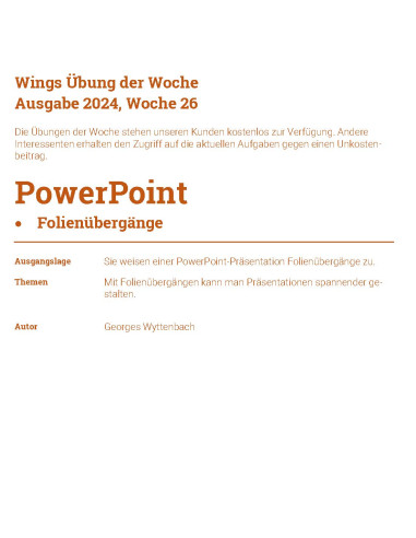 UdW 2426 PowerPoint - Folienübergänge