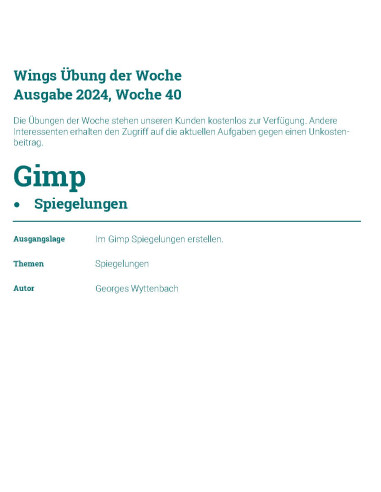 UdW 2440 Gimp - Spiegelungen