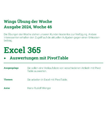 UdW 2446 Excel 365 - Auswertungen mit...